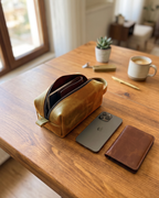 Hakiki Deri Fermuarlı El Çantası - Dopp Kit (EDC Pouch)