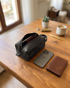 Hakiki Deri Fermuarlı El Çantası - Dopp Kit (EDC Pouch)