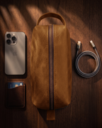 Hakiki Deri Fermuarlı El Çantası - Dopp Kit (EDC Pouch)
