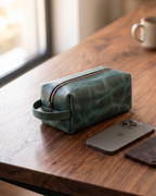 Hakiki Deri Fermuarlı El Çantası - Dopp Kit (EDC Pouch)
