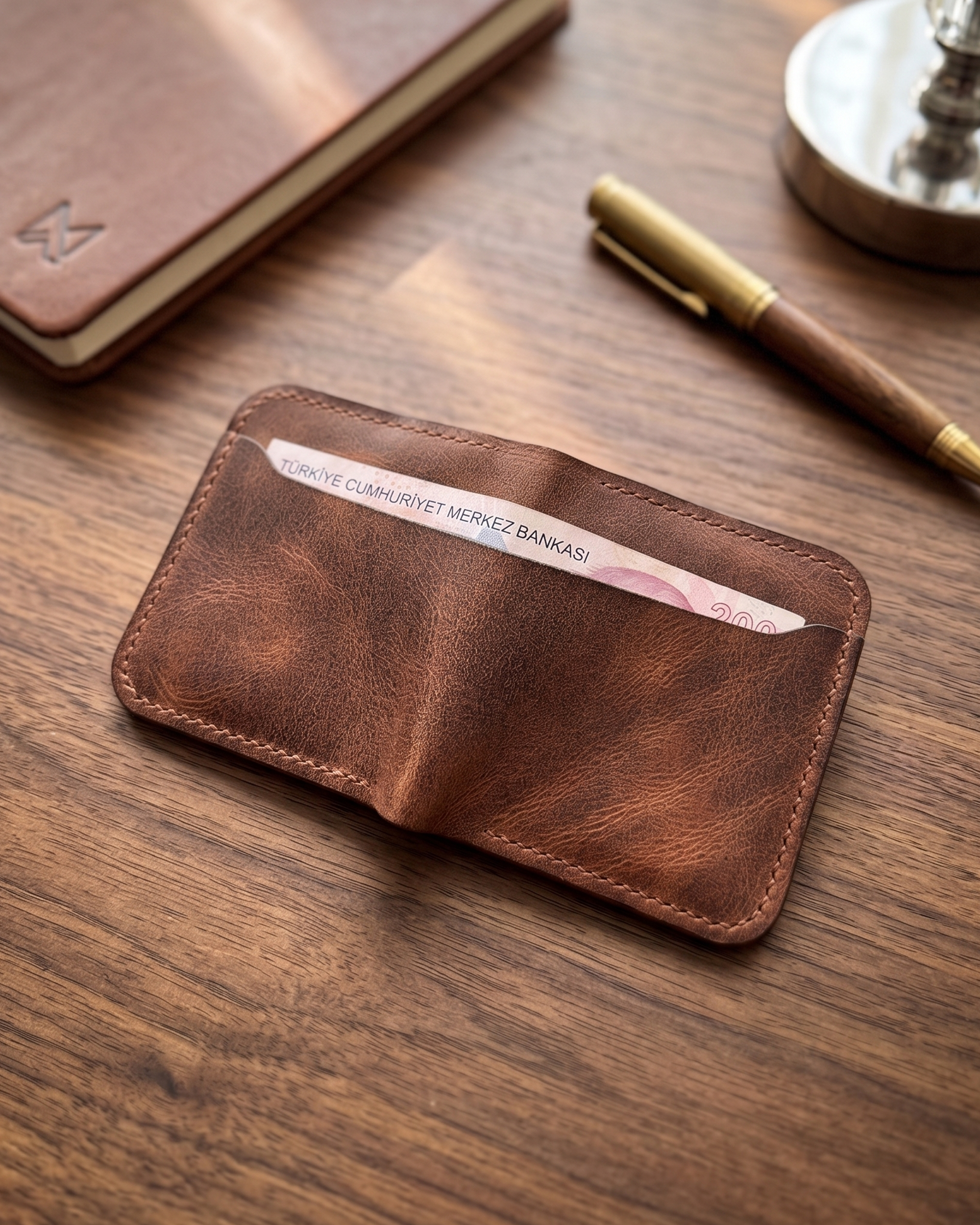 Heritage Modern - Bifold Modern Klasik Cüzdan | Hakiki Deri & İsme Özel