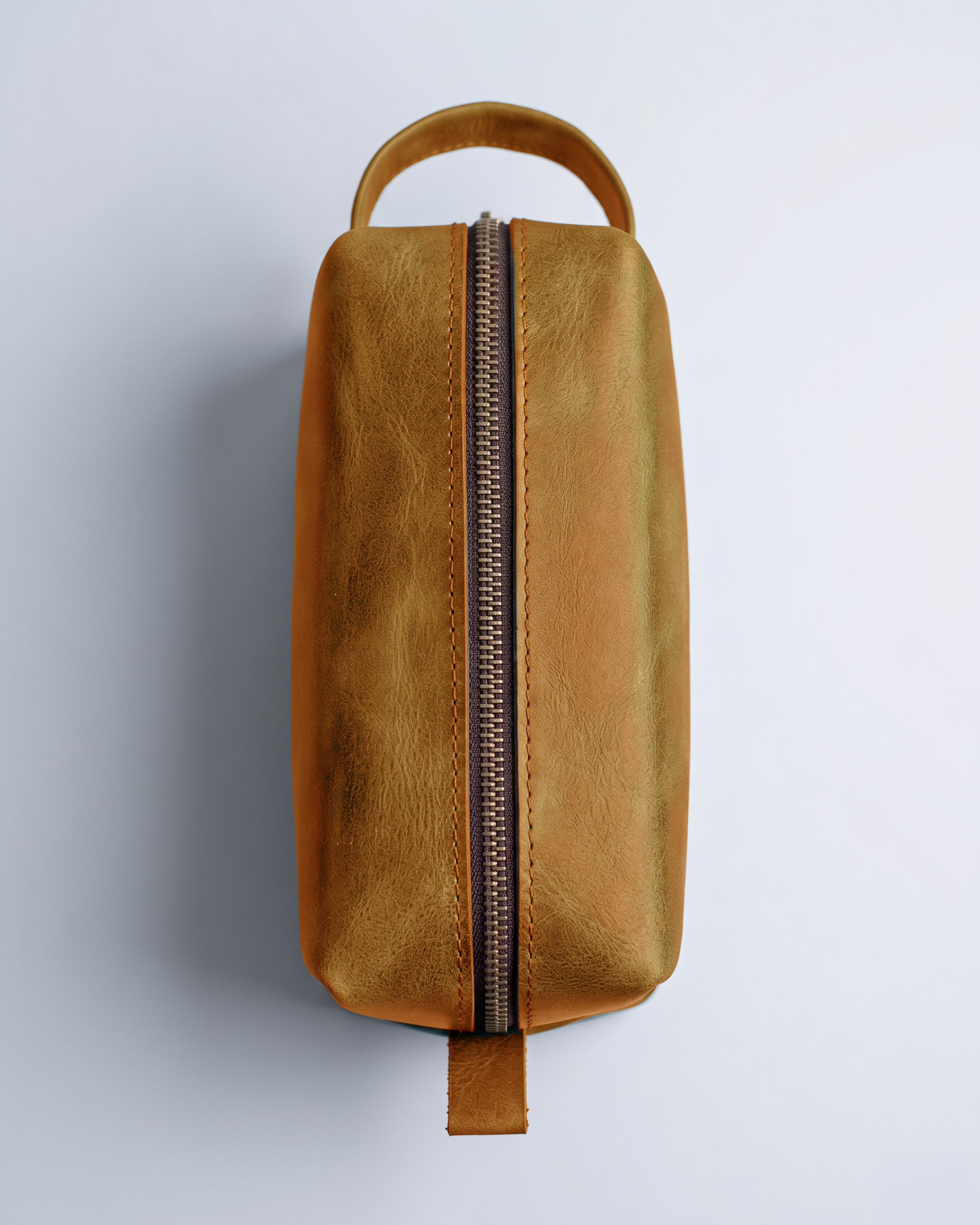 Hakiki Deri Fermuarlı El Çantası - Dopp Kit (EDC Pouch)