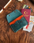 Pueblo Sunshine hakiki deri pasaport kılıfı ve seyahat cüzdanı, ürün görünümü